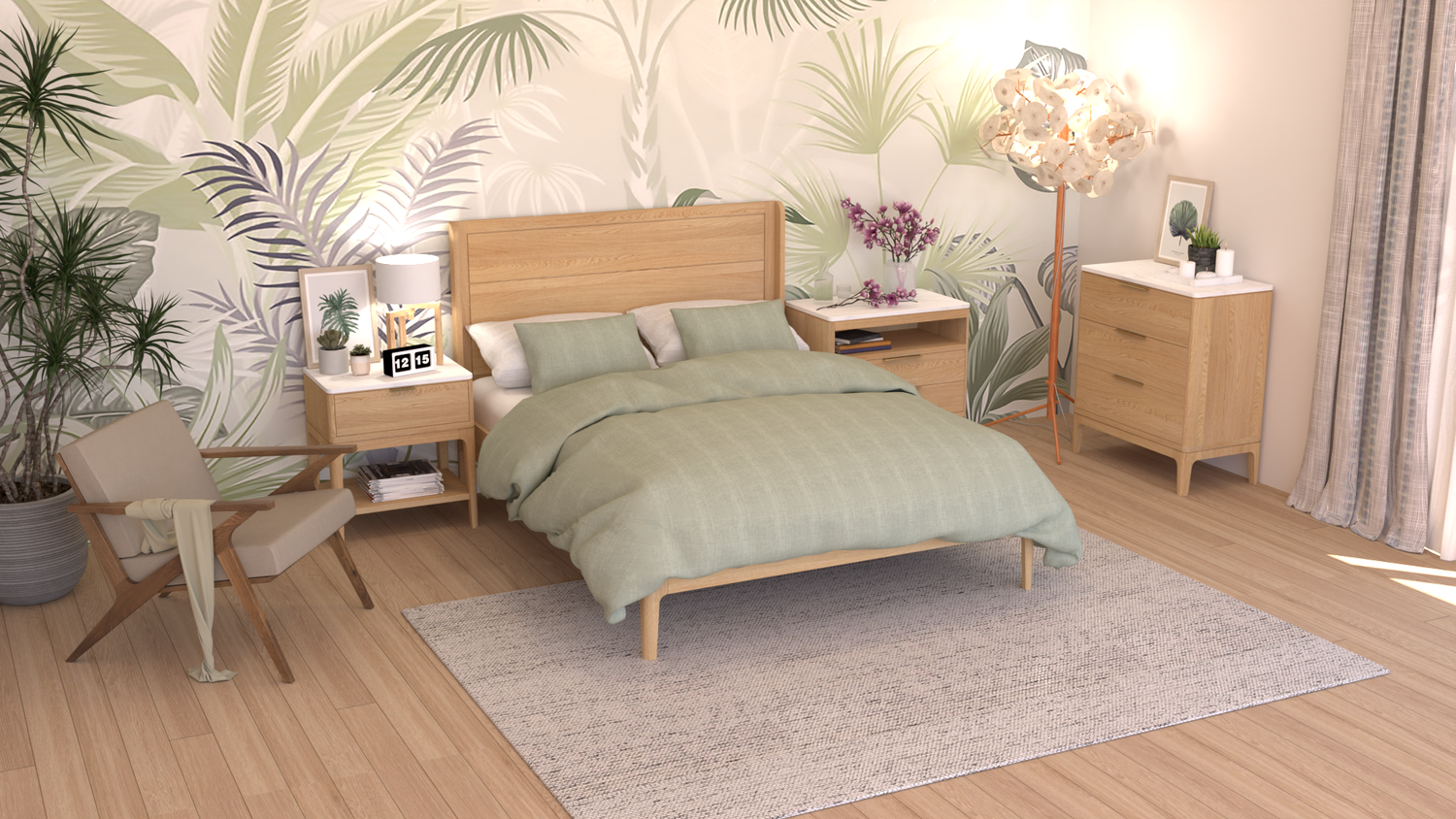 Oak bedroom set