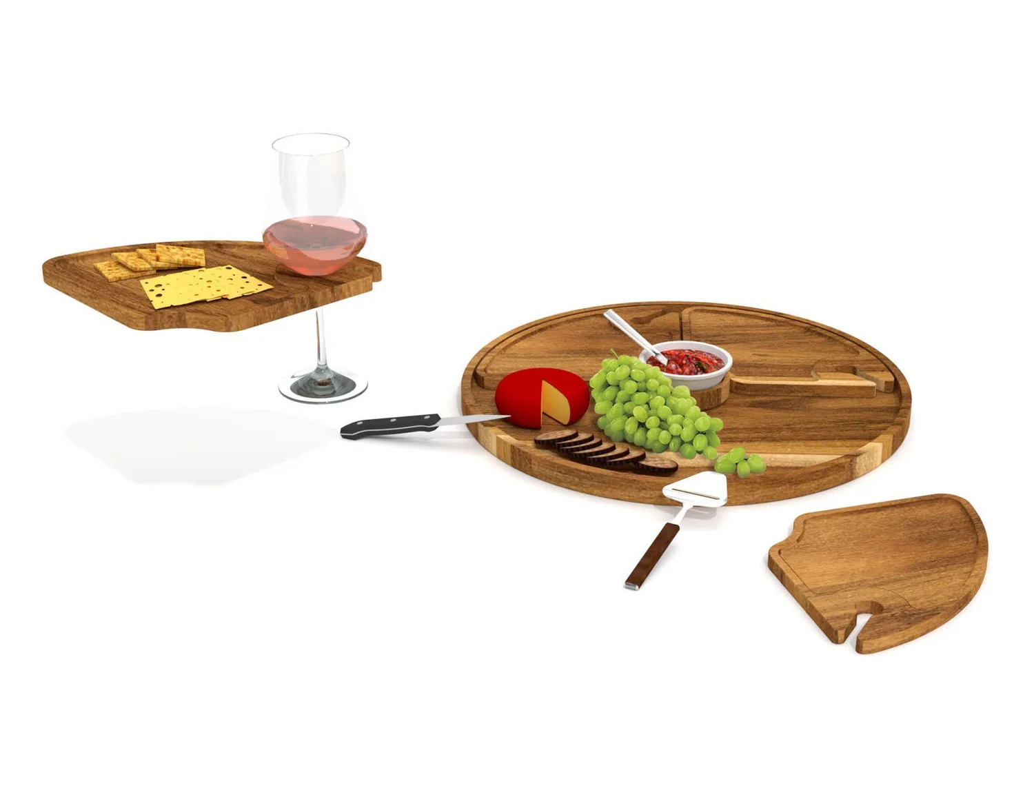 Acacia charcuterie and cheese board set