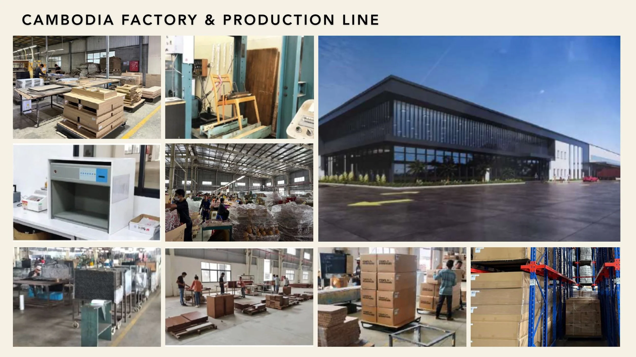 Cambodia factory and production line