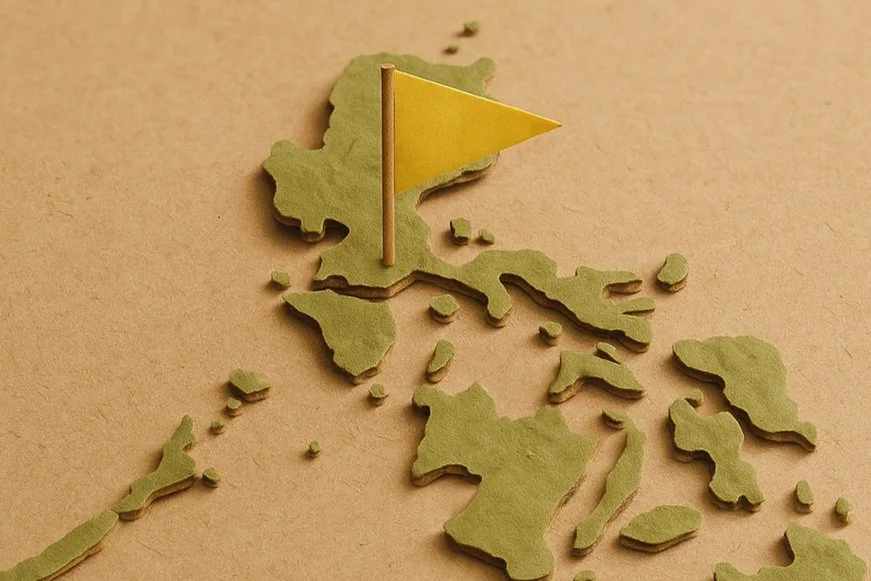 Handcrafted map of the Philippines