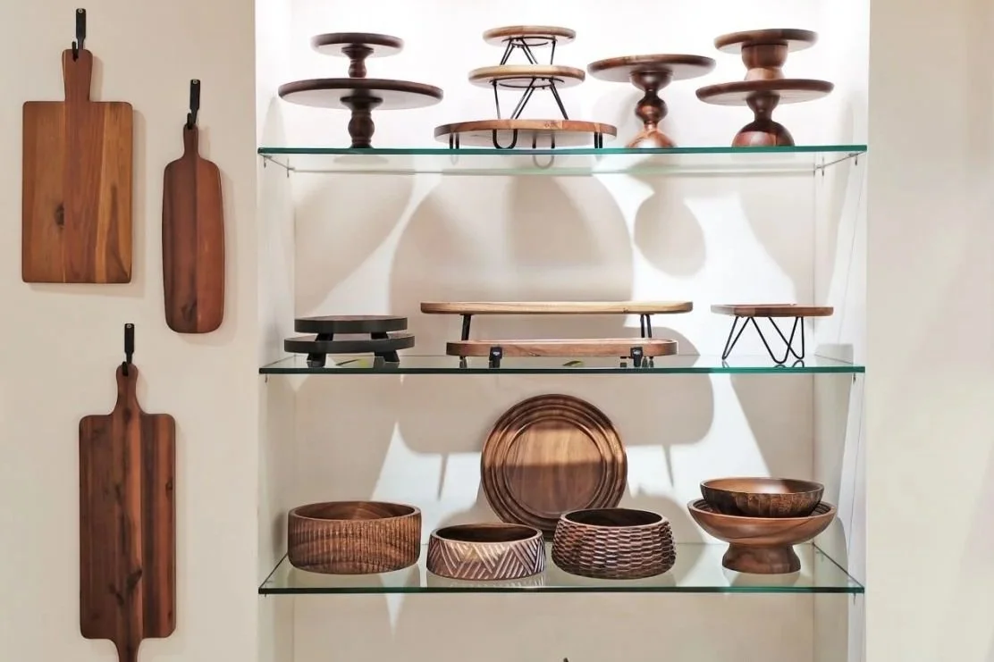 Wooden serveware and cheese boards