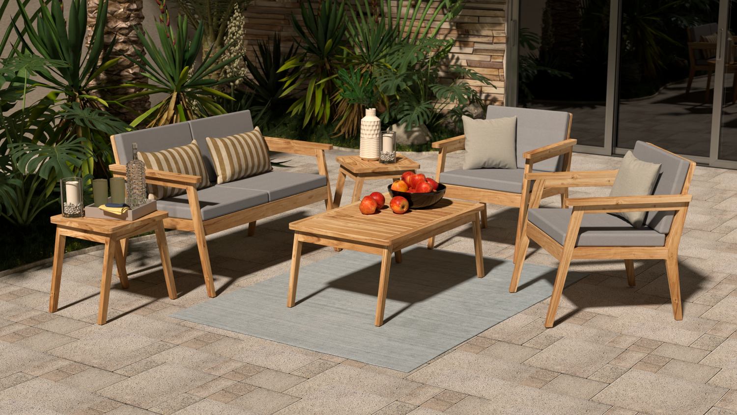 Acacia outdoor lounge set